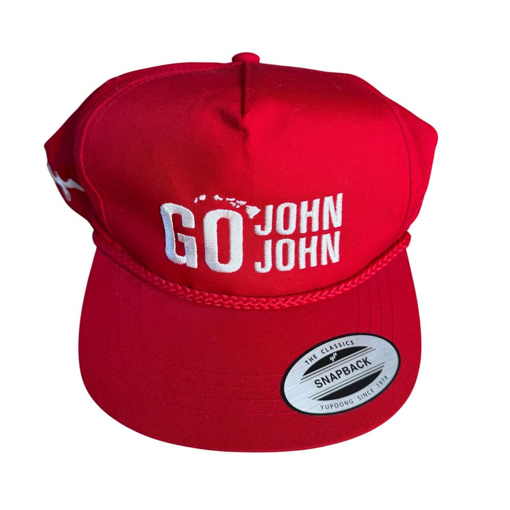 NWT Hurley X Go John John Florence Red Baseball Hat Cap Adjustable Surf‎ Beach